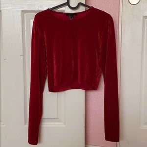 Velvet Cropped Top